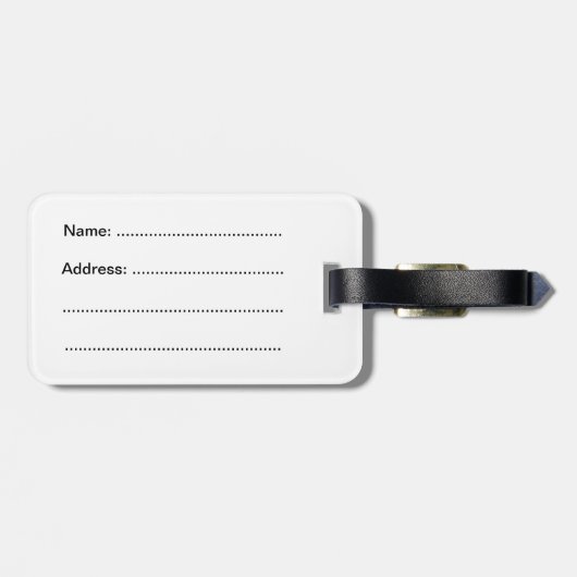 Bagagelabel - bleekkat (Achterkant horizontaal)