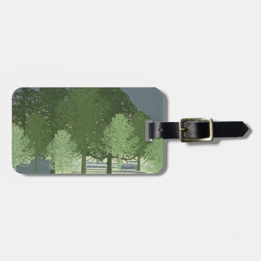 Bagagelabel bos van bomen (Voorkant horizontaal)