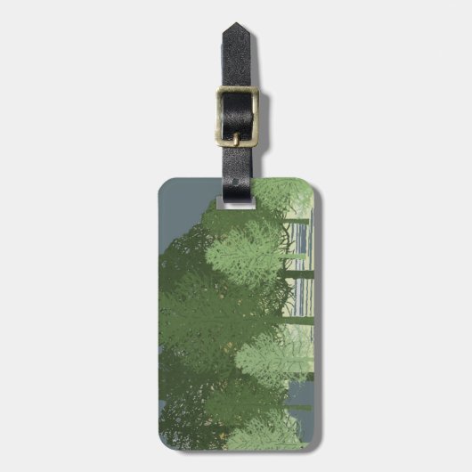 Bagagelabel bos van bomen (Voorkant verticaal)