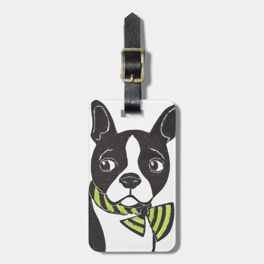 Bagagelabel Boston Terrier (Voorkant verticaal)