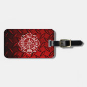 Bagagelabel brandweerman Maltese kruis (Voorkant horizontaal)