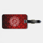 Bagagelabel brandweerman Maltese kruis (Achterkant horizontaal)