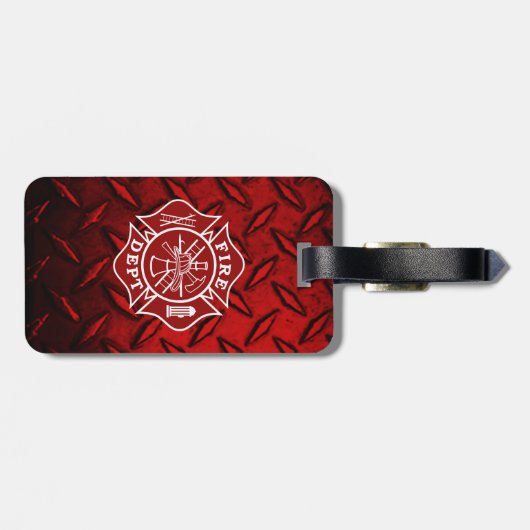 Bagagelabel brandweerman Maltese kruis (Achterkant horizontaal)