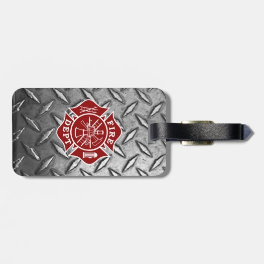 Bagagelabel brandweerman Maltese kruis (Achterkant horizontaal)