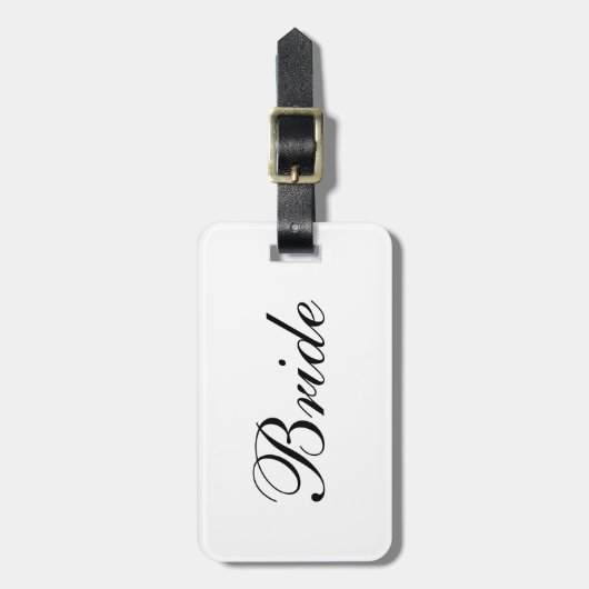 bagagelabel "Bride" (Voorkant verticaal)