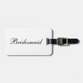 bagagelabel "Bridesmaid"