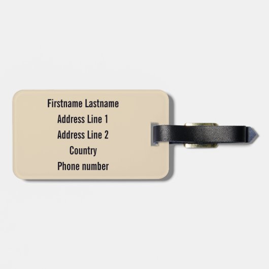  bagagelabel "Brookfield Zoo" (Achterkant horizontaal)