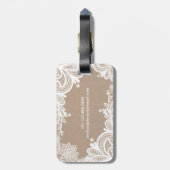  Bagagelabel Burlap en Lace (Achterkant verticaal)