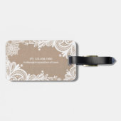  Bagagelabel Burlap en Lace (Achterkant horizontaal)