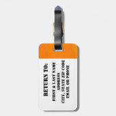 Bagagelabel Californië Poppy (Achterkant verticaal)