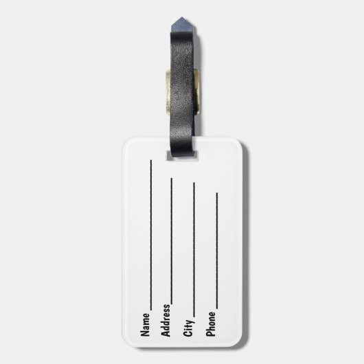 Bagagelabel Canadese vlag (Achterkant verticaal)