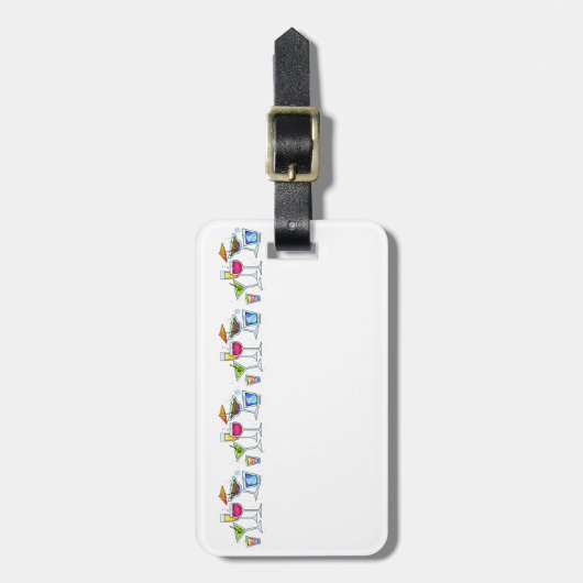 BAGAGELABEL COCKTAIL GLASSEN (Voorkant verticaal)