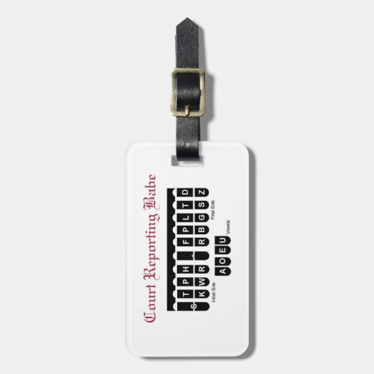 bagagelabel - Court Reporting Babe Bagagelabel (Voorkant verticaal)