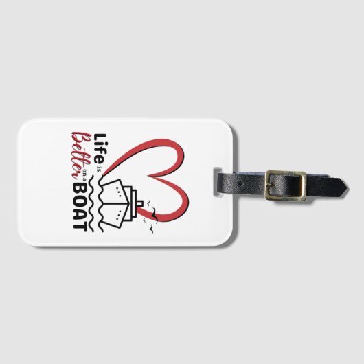 Bagagelabel cruisevakking leeft beter op een boot (Voorkant (horizontaal))