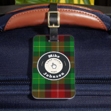 Bagagelabel - Custom Scottish Plaid (naam toevoege
