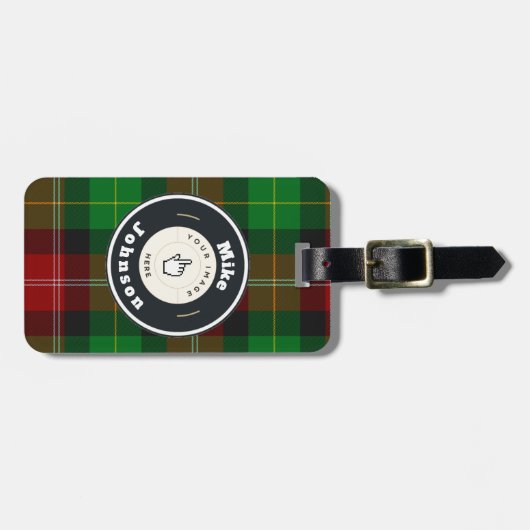 Bagagelabel - Custom Scottish Plaid (naam toevoege (Voorkant horizontaal)