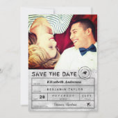 Bagagelabel Destination Wedding Chic Silver Save The Date (Voorkant)