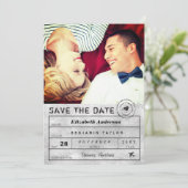 Bagagelabel Destination Wedding Chic Silver Save The Date (Staand voorkant)
