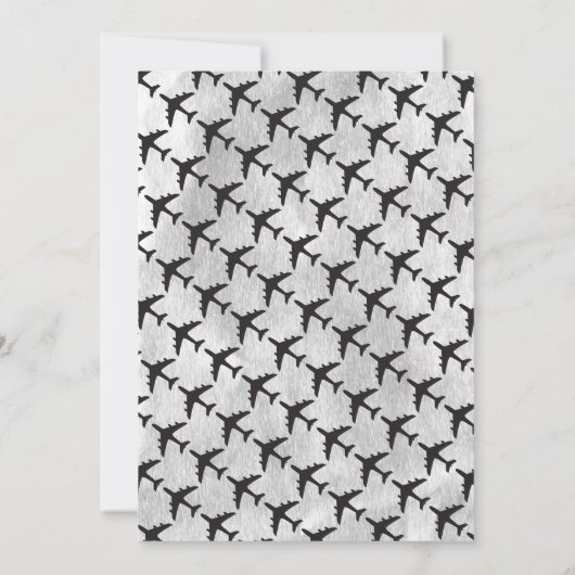 Bagagelabel Destination Wedding Chic Silver Save The Date (Achterkant)