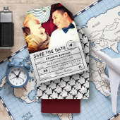 Bagagelabel Destination Wedding Chic Silver Save The Date