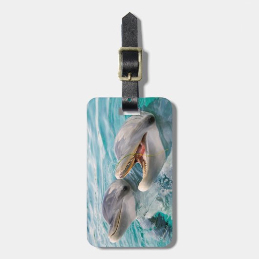 Bagagelabel dolfijn (Voorkant verticaal)