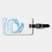 Bagagelabel dolfijn (Voorkant horizontaal)