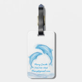 Bagagelabel dolfijn (Achterkant verticaal)