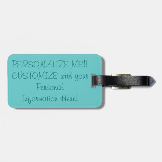 bagagelabel DOUANESMELDING door het SeaShore-Label (Achterkant horizontaal)