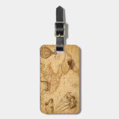 Bagagelabel - Double-Sided -America Map (Voorkant verticaal)