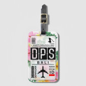 Bagagelabel DPS luchthavencode (Voorkant (verticaal))