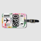 Bagagelabel DPS luchthavencode (Voorkant (horizontaal))