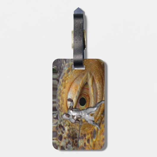 Bagagelabel Drakenlaag (Achterkant verticaal)