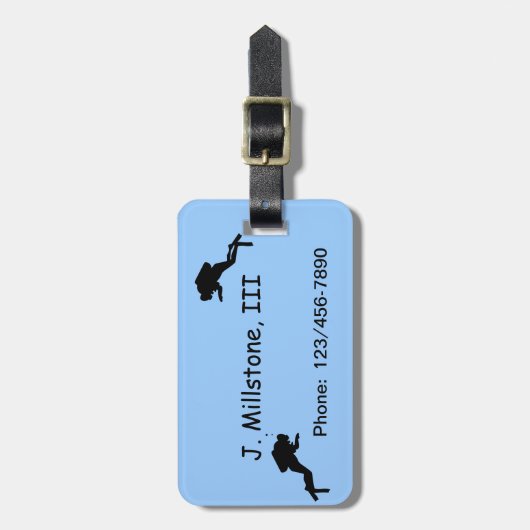 Bagagelabel - Duikers (Voorkant verticaal)