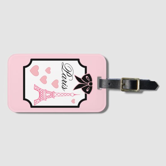 Bagagelabel Eiffeltoren (Voorkant (horizontaal))