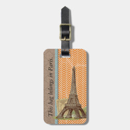 Bagagelabel Eiffeltoren Parijs