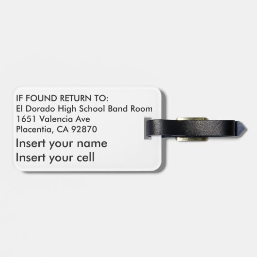 Bagagelabel El Dorado Band Hawaii Trip (Achterkant horizontaal)