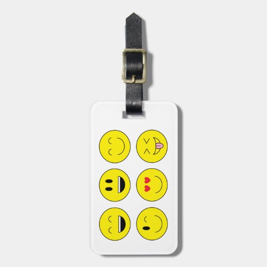 bagagelabel "Emojis" (Voorkant verticaal)