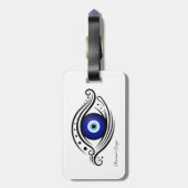 BAGAGELABEL EVIL EYE BESCHERMING (Achterkant verticaal)