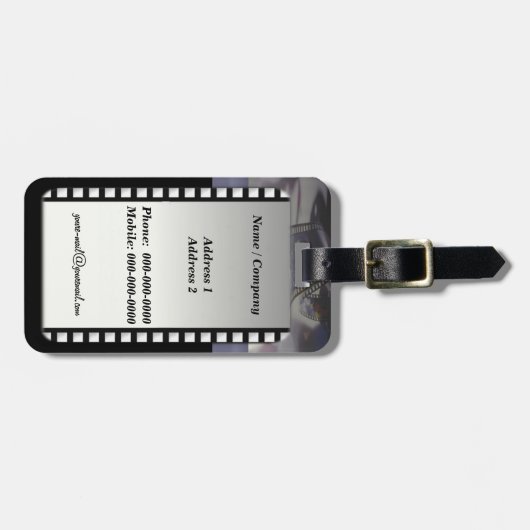 Bagagelabel filmmaker (Voorkant horizontaal)