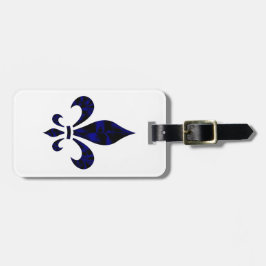 Bagagelabel Fleur De Lys (contactgegevens toevoege