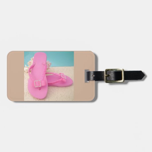 Bagagelabel Flip Flop (Voorkant horizontaal)