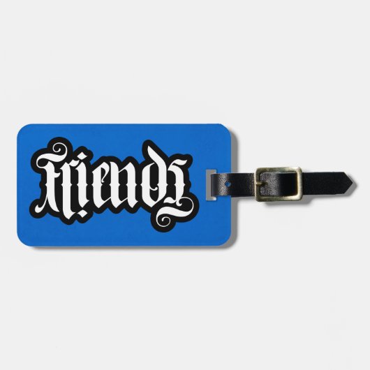 Bagagelabel FlipScript Ambigram (Voorkant horizontaal)