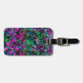 bagagelabel Floral Abstract Glas in lood (Voorkant horizontaal)