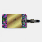 bagagelabel Floral Abstract Glas in lood (Achterkant horizontaal)