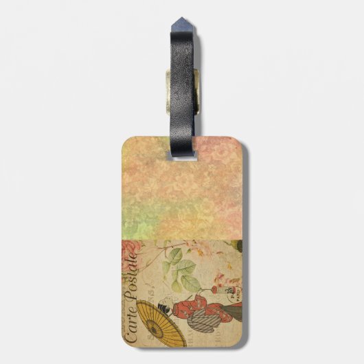 Bagagelabel Frans Briefkaart (Achterkant verticaal)