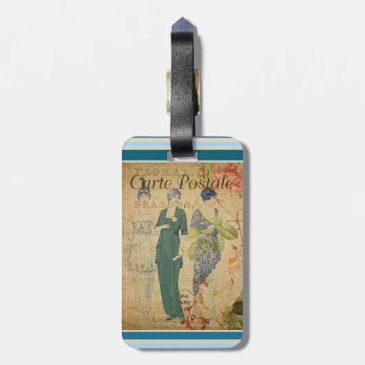 Bagagelabel Frans Briefkaart (Achterkant verticaal)