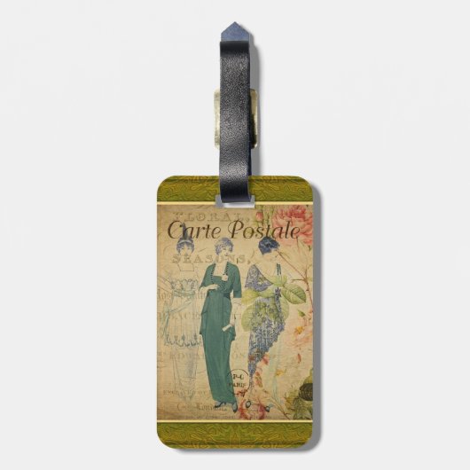 Bagagelabel Frans Briefkaart (Achterkant verticaal)