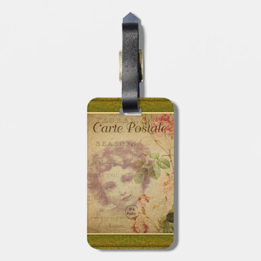 Bagagelabel Frans Briefkaart (Achterkant verticaal)