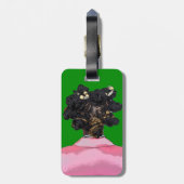 Bagagelabel Franse Braids (Achterkant verticaal)