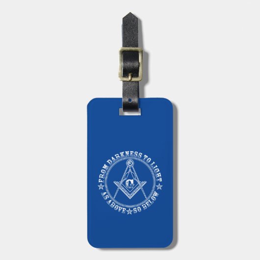 Bagagelabel Freemasonry-symbool (Voorkant verticaal)